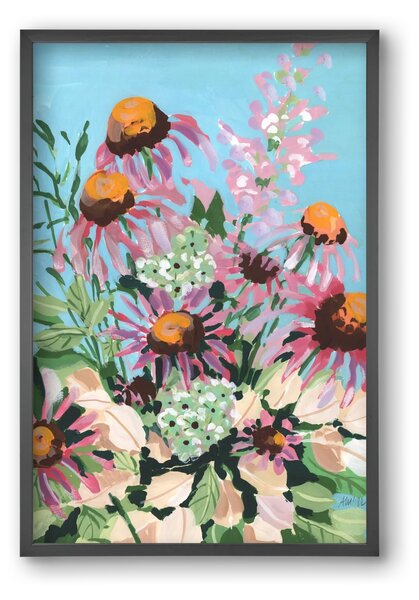 Echinacea purpurea - falikép keretben | artbridge