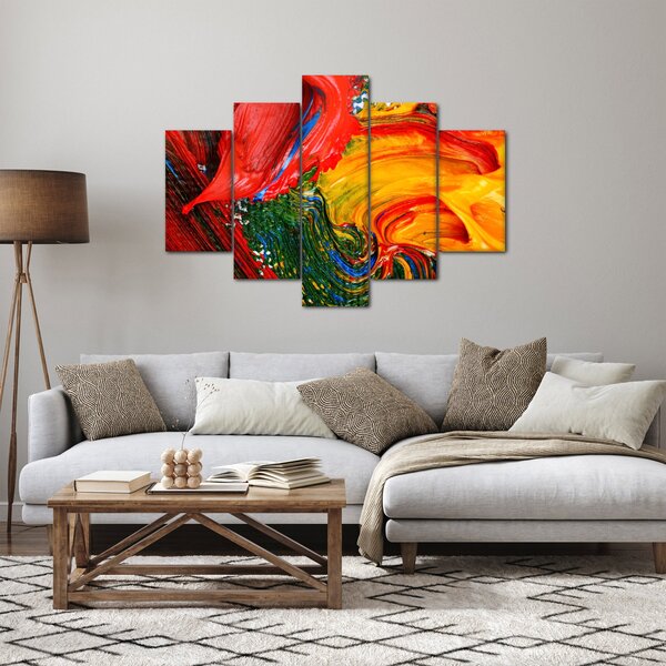 Kép - Kékítő absztrakció ecsettel (150x105 cm)
