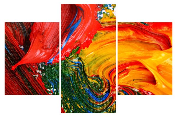 Kép - Kékítő absztrakció ecsettel (90x60 cm)