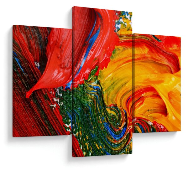 Kép - Kékítő absztrakció ecsettel (90x60 cm)