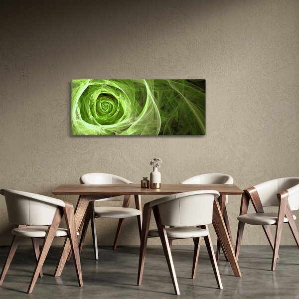 Kép - Absztrakt rózsa zöld (120x50 cm)