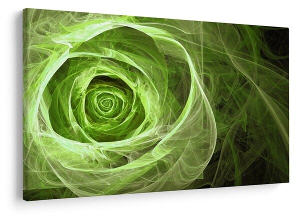 Kép - Absztrakt rózsa zöld (90x60 cm)