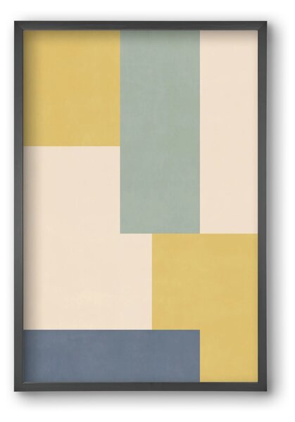 Composition of Geometric Shapes - Yb01 - falikép keretben | artbridge
