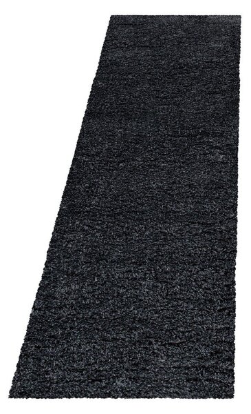 Antracitszürke futószőnyeg 80x250 cm Fluffy – Ayyildiz Carpets