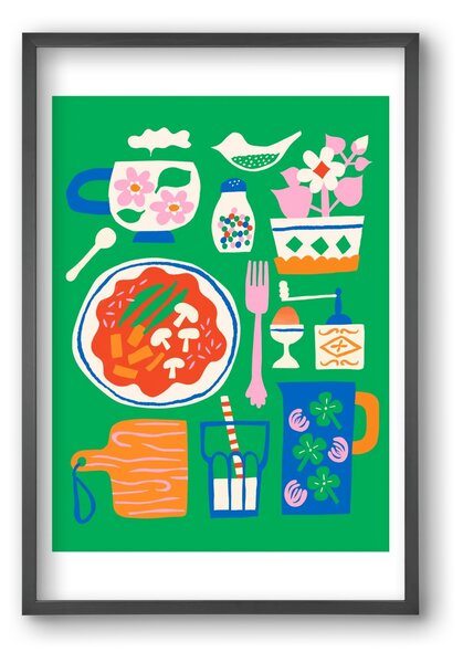 Cozy Lunch - falikép keretben | artbridge