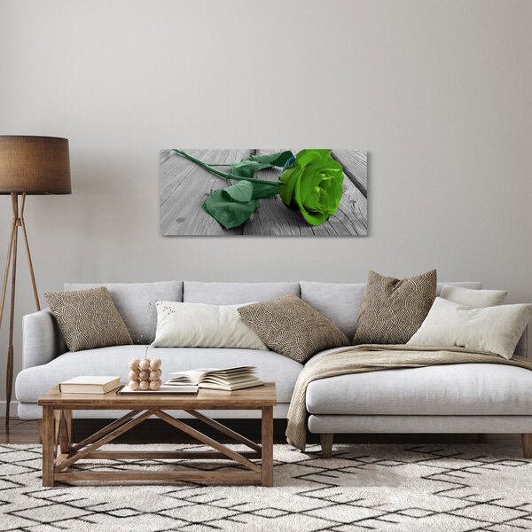 Kép - Zöld rózsa (120x50 cm)