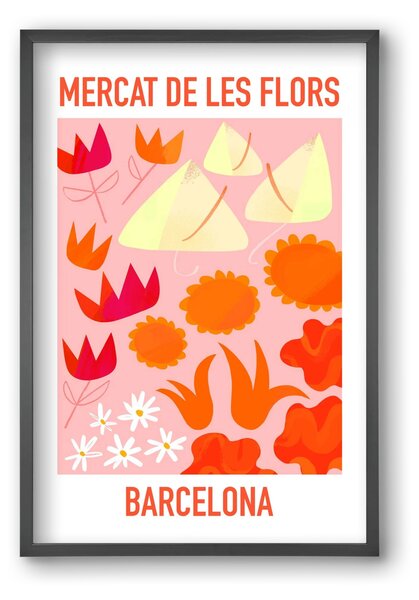 Flower Market Barcelona - falikép keretben | artbridge