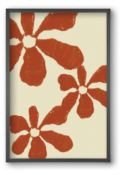 Terracotta flowers - falikép keretben | artbridge