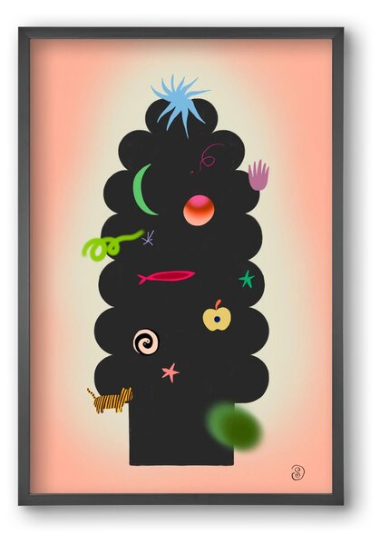 CONTEMPORARY CHRISTMAS TREE - falikép keretben | artbridge