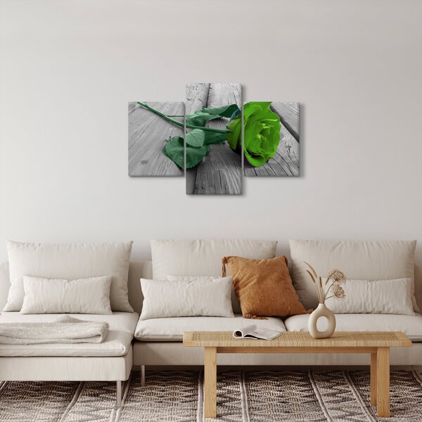 Kép - Zöld rózsa (90x60 cm)