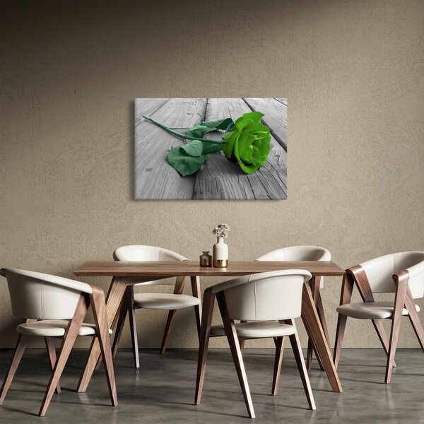 Kép - Zöld rózsa (90x60 cm)