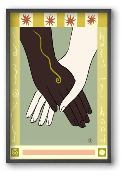 HOLDING HANDS - falikép keretben | artbridge
