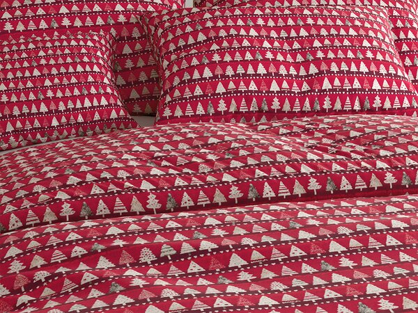 Pamut ágynemű BURGUNDY FÁK bordó színű Ágyneműhuzat mérete: 70 x 90 cm | 140 x 200 cm