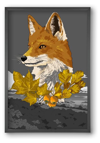 Vulpes - falikép keretben | artbridge