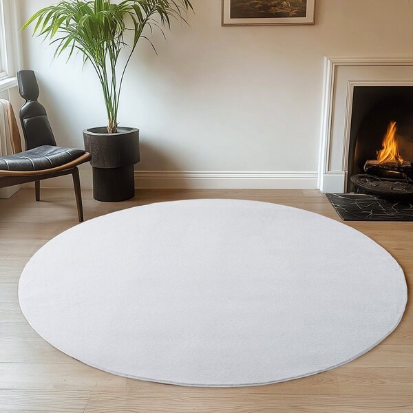 Fehér kerek szőnyeg ø 120 cm Joy 1400 – Ayyildiz Carpets