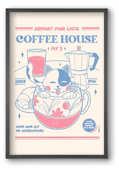 Suport Your Local Cofee House - falikép keretben | artbridge