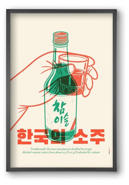 Korean Soju - falikép keretben | artbridge