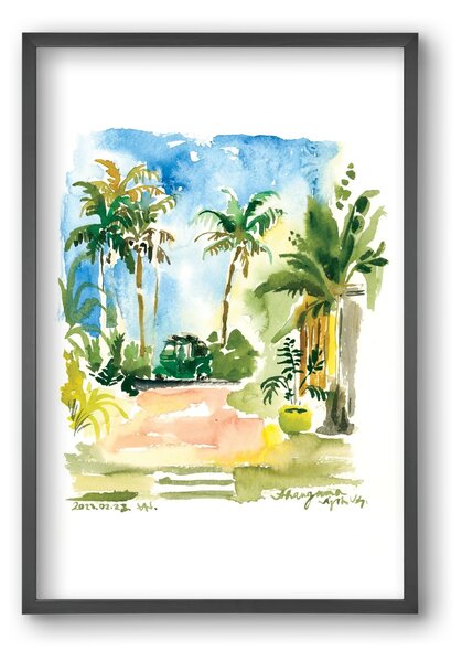 AHANGAMA tuktuk, Sri Lanka - 2023.02.23. - falikép keretben | artbridge