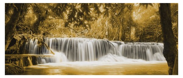 Kép - Vízesés, vintage (120x50 cm)