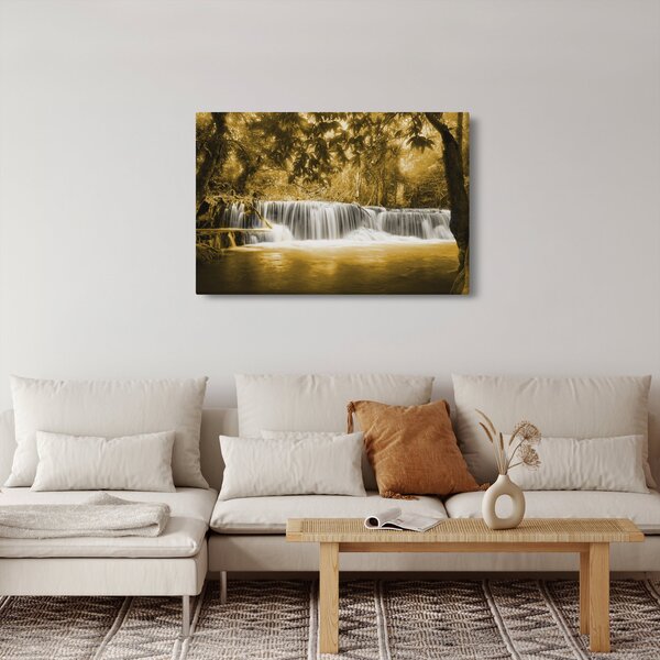 Kép - Vízesés, vintage (90x60 cm)