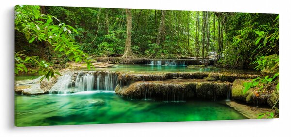 Kép - Zöld vízesés (120x50 cm)