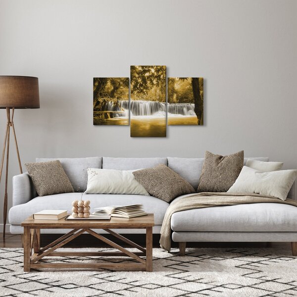 Kép - Vízesés, vintage (90x60 cm)