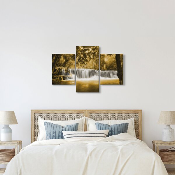 Kép - Vízesés, vintage (90x60 cm)