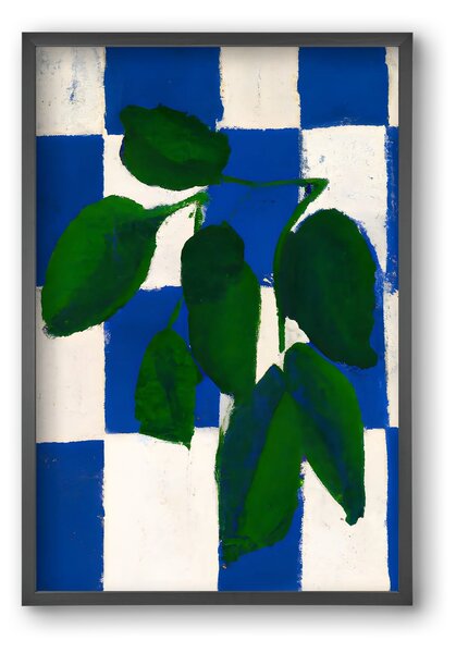 Checkered greenery - falikép keretben | artbridge