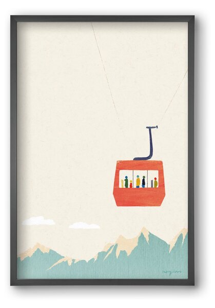 Cable car - falikép keretben | artbridge