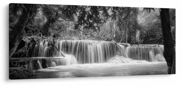 Kép - Fekete-fehér vízesés (120x50 cm)