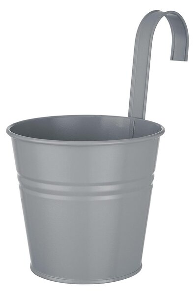 ZINC felakasztható kaspó Ø 16cm, világosszürke