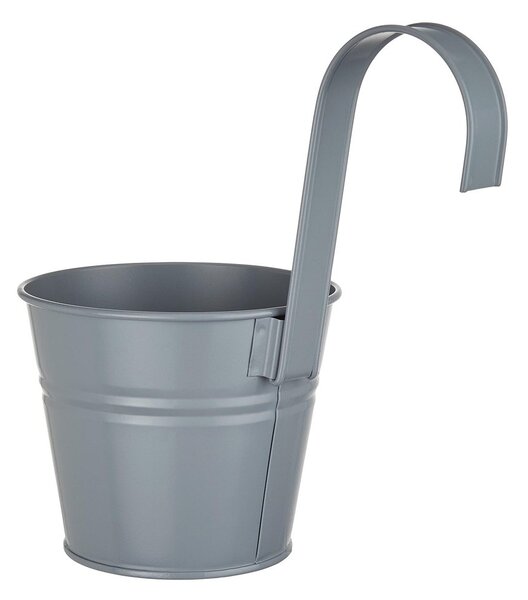 ZINC felakasztható kaspó Ø 13cm, világosszürke