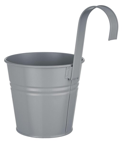 ZINC felakasztható kaspó Ø 16cm, világosszürke