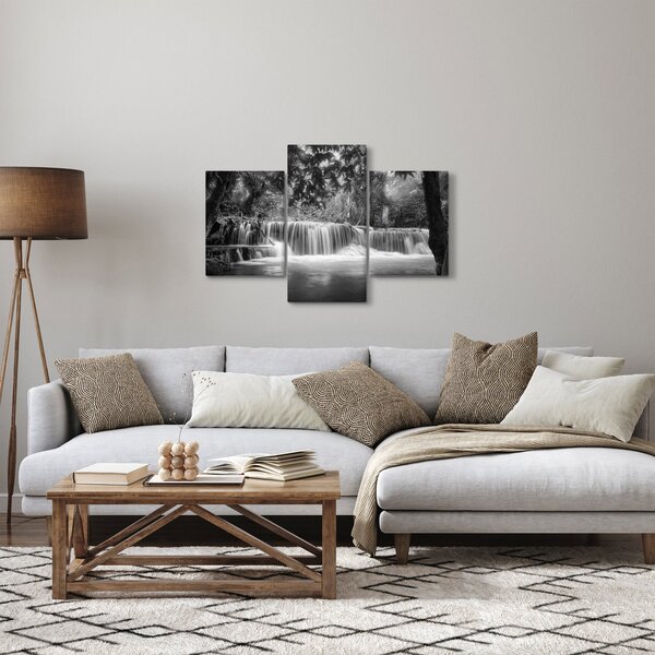 Kép - Fekete-fehér vízesés (90x60 cm)