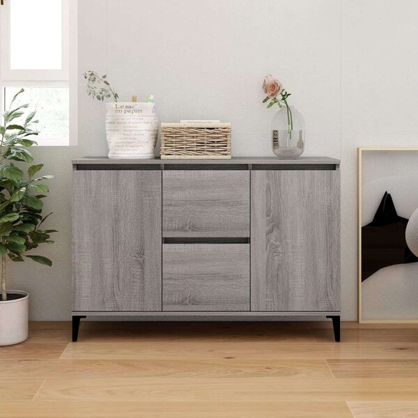 VidaXL szürke sonoma színű szerelt fa tálalószekrény 104 x 35 x 70 cm