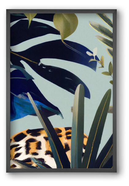 Hidden leopard - falikép keretben | artbridge
