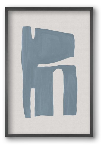 Mid Century Blue II - falikép keretben | artbridge