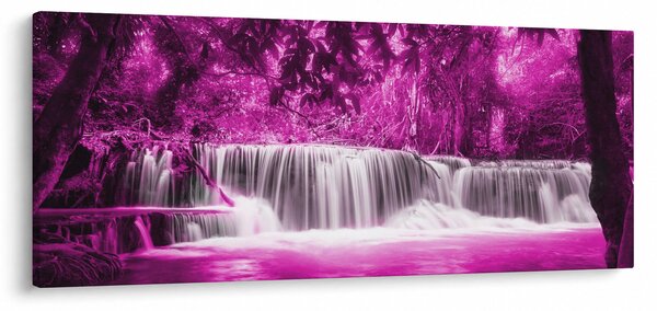 Kép - Vízesés, lila (120x50 cm)