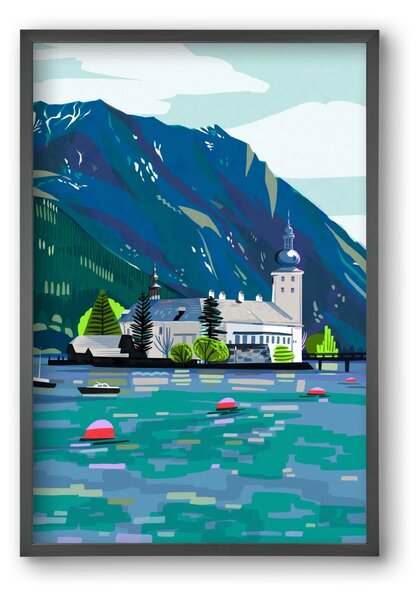 Gmunden - falikép keretben | artbridge