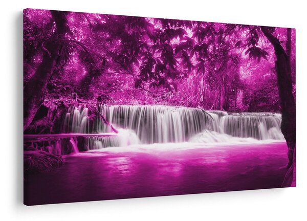 Kép - Vízesés, lila (90x60 cm)