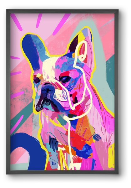 Frenchie - falikép keretben | artbridge