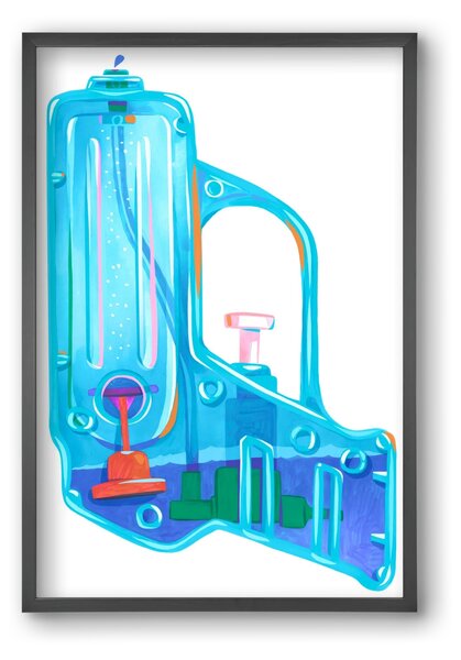 Water gun - falikép keretben | artbridge