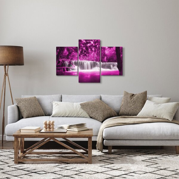 Kép - Vízesés, lila (90x60 cm)