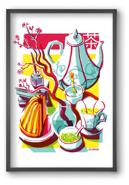 Tea time - falikép keretben | artbridge