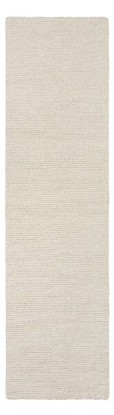 Elefántcsont színű kézi szövésű gyapjú futószőnyeg 80x230 cm Harris Boucle – Flair Rugs