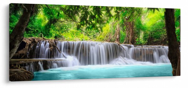 Kép - Vízesés, türkizkék (120x50 cm)