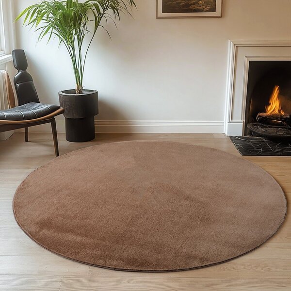 Barna kerek szőnyeg ø 120 cm Joy 1400 – Ayyildiz Carpets