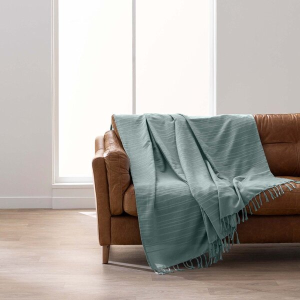 Zöld pamut ágytakaró 180x220 cm Lilia – douceur d'intérieur