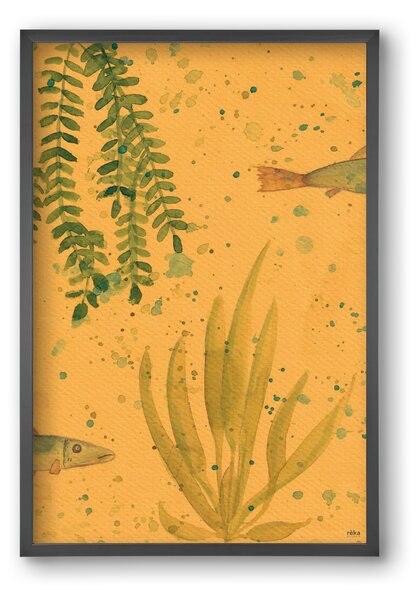 Long fish - falikép keretben | artbridge