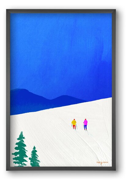 Ski buddies - falikép keretben | artbridge